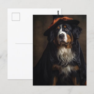 Bernese Mountain Hund Witch Vykort