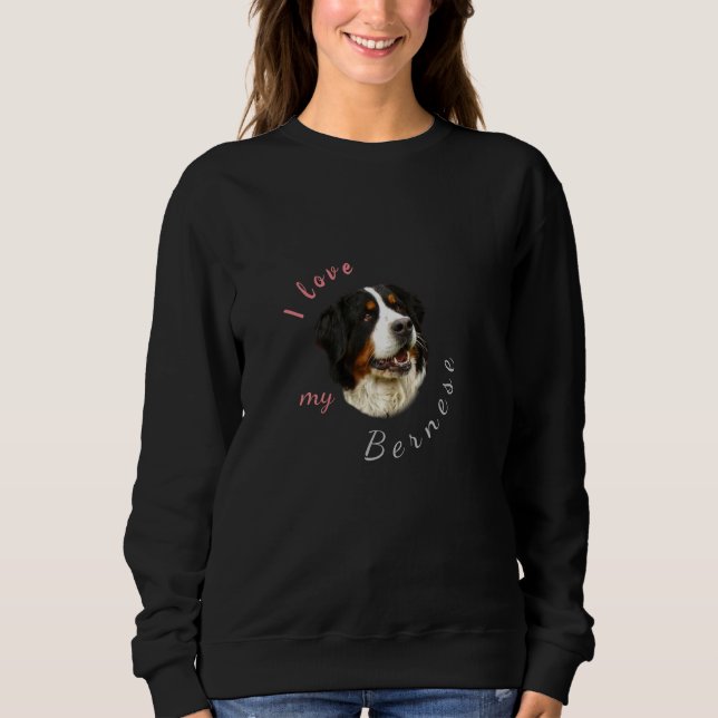 Bernese Mountain hund Women's Basic Sweatshirt T Shirt (Framsida)