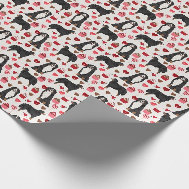 Bernese Mountain Hund Wrapping Papprare Presentpapper (Hörn)