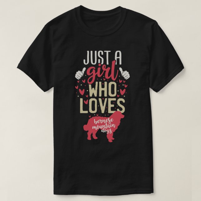 Bernese Mountain Hundar T Shirt (Design framsida)