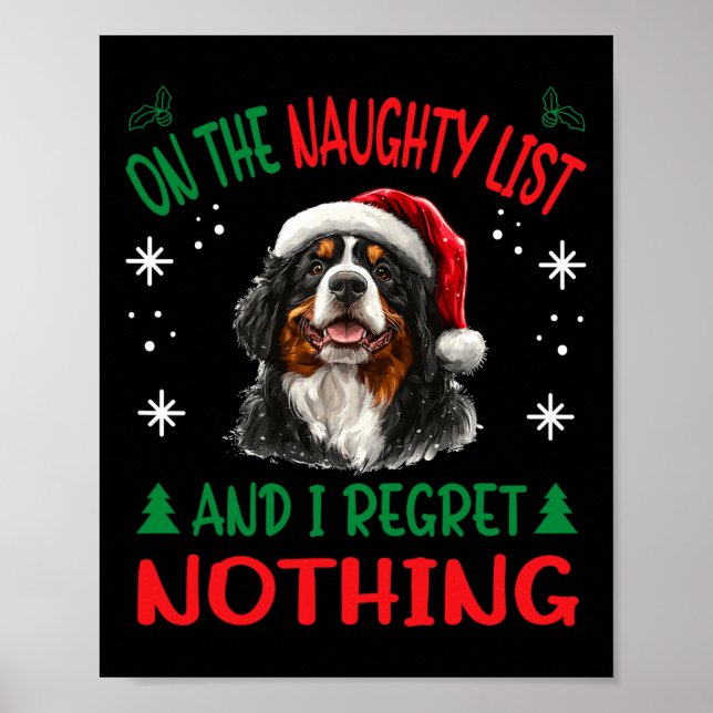 Bernese Mountain jul Hund aveln Designar Uni-a Poster (Framsidan)