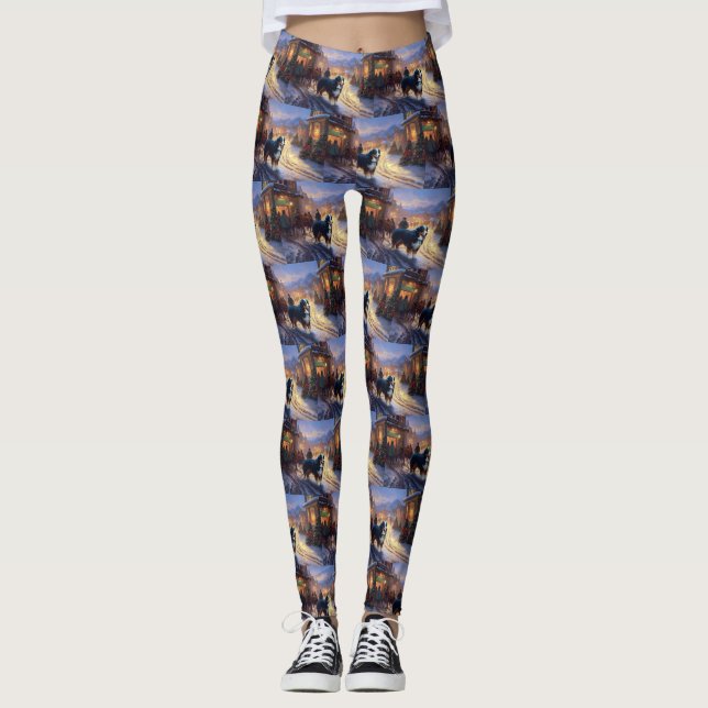 Bernese Mountain jul jul Festive Season Leggings (Framsida)