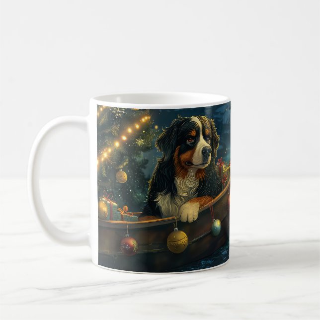 Bernese Mountain jul jul Festive Voyage Kaffemugg (Vänster)