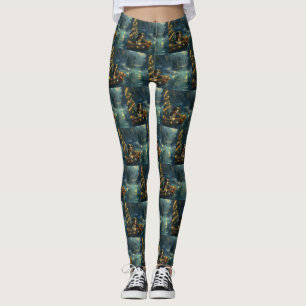 Bernese Mountain jul jul Festive Voyage Leggings