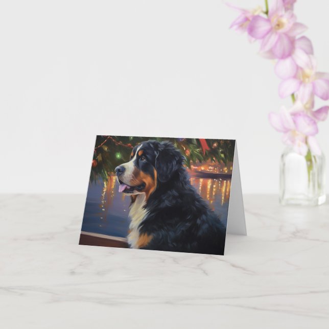 Bernese Mountain julCruise: Pawsome Helgdag Kort (Orkide)