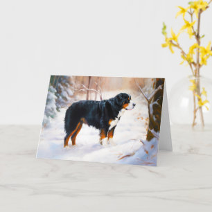 Bernese Mountain Låt det snöa jul Kort