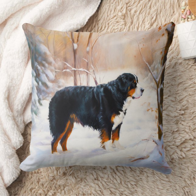 Bernese Mountain Let It Snow Jul  Kudde (Filt)