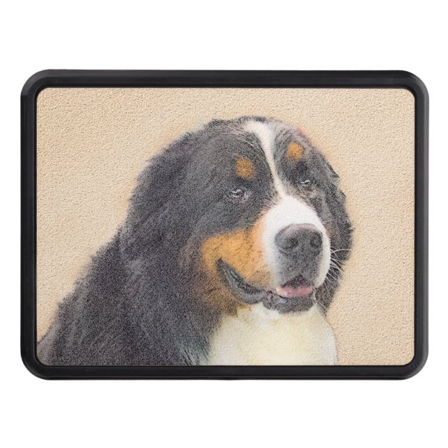 Bernese Mountain-målning - Original Hund Art Dragkroksskydd (Framsidan)