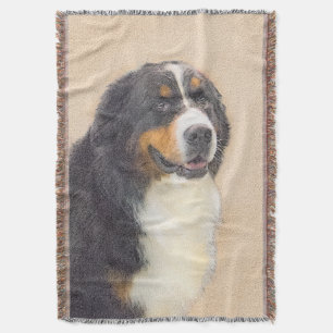 Bernese Mountain-målning - Original Hund Art Filt
