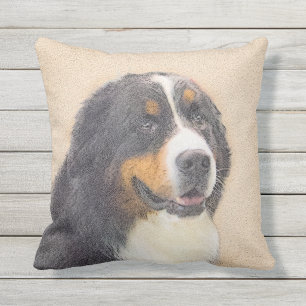 Bernese Mountain-målning - Original Hund Art Kudde