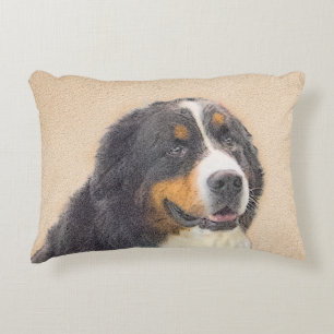 Bernese Mountain-målning - Original Hund Art Prydnadskudde