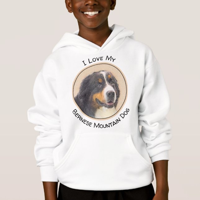 Bernese Mountain-målning - Original Hund Art T Shirt (Framsida)