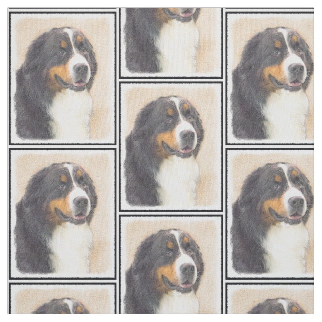 Bernese Mountain-målning - Original Hund Art Tyg (Provkarta)