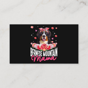 Bernese Mountain Mamma Flower Bandana Hund älskare Visitkort