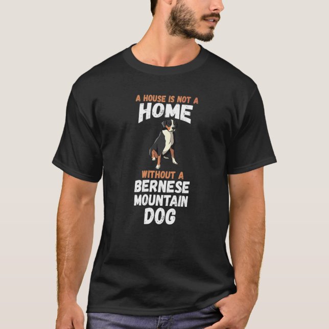 Bernese Mountain Owner T Shirt (Framsida)
