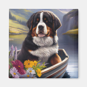 Bernese Mountain på Paddle: En Scenia Äventyr Magnet