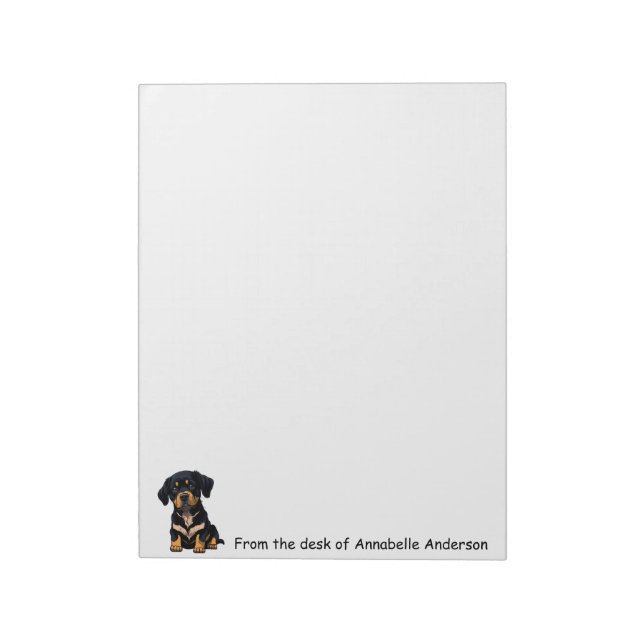 Bernese Mountain Puppy Personalize Anteckningsblock (Roterad)