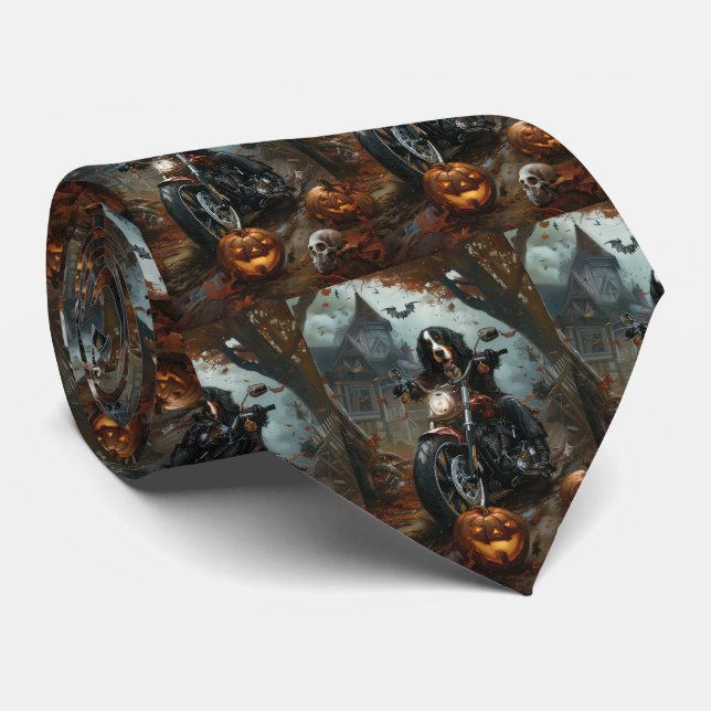 Bernese Mountain Riding Motorcykel Halloween Scary Slips (Rullad)