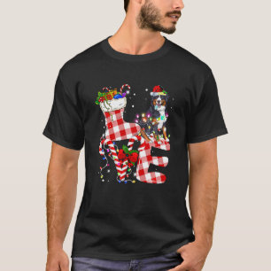 Bernese Mountain Santa Julgran Ljus Julafton T Shirt