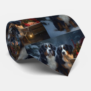 Bernese Mountain Snowy Sleigh Juldekretet Slips