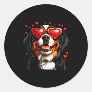 Bernese Mountain Söt Berner Hund Älskare Alla hjär Runt Klistermärke