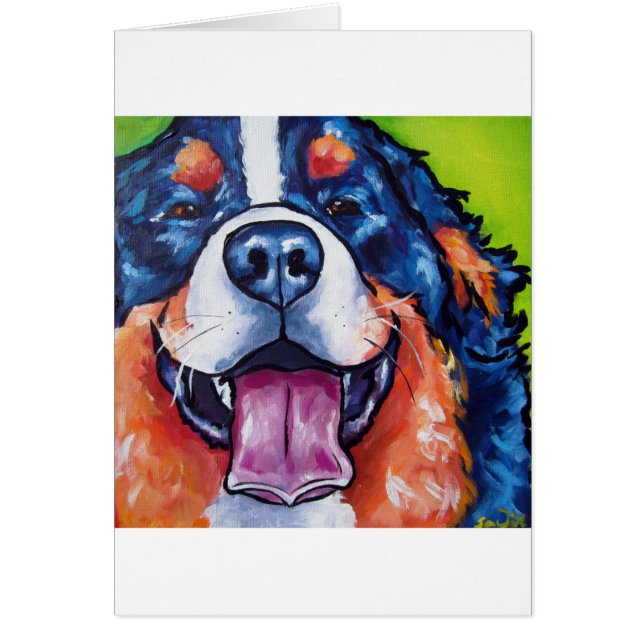 Bernese Mt Hund Hälsningskort (Framsidan)