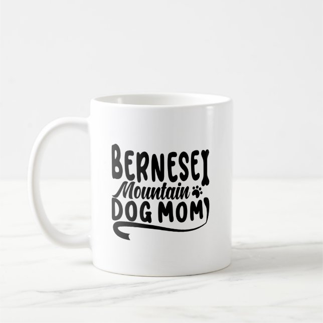 Bernese Puppy Mamma, Bernese Hund Mor, Bernese Mam Kaffemugg (Vänster)