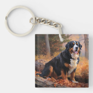 Bernesisk Bergshund Höstlöv Fall Inspirerar