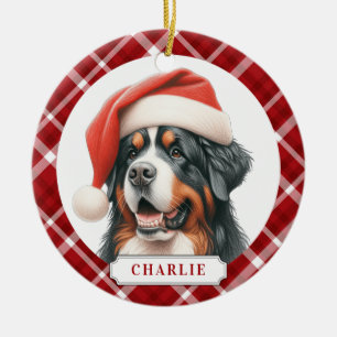 Bernesisk Bergshund Keramisk Cirkulär Ornament