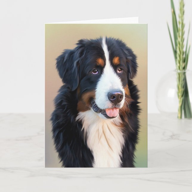 Bernesisk hund kort (Framsida)