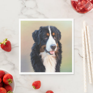 Bernesisk hund pappersservett