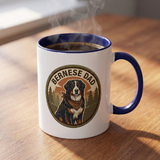 Bernesiska Pappa Kaffemuggen | Mountain Dog Pappa Mugg