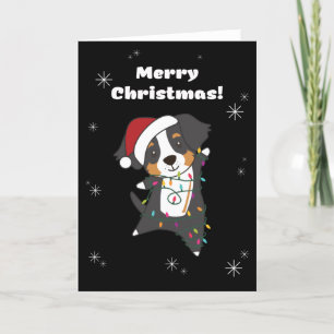 Bernesiskt God Jul Glad Jul Hundar Helgkort