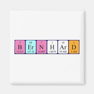 Bernhard periodisk bord namn magnet