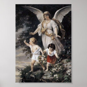 Bernhard Plockhorst - Utskrift av Guardian Angel   Poster