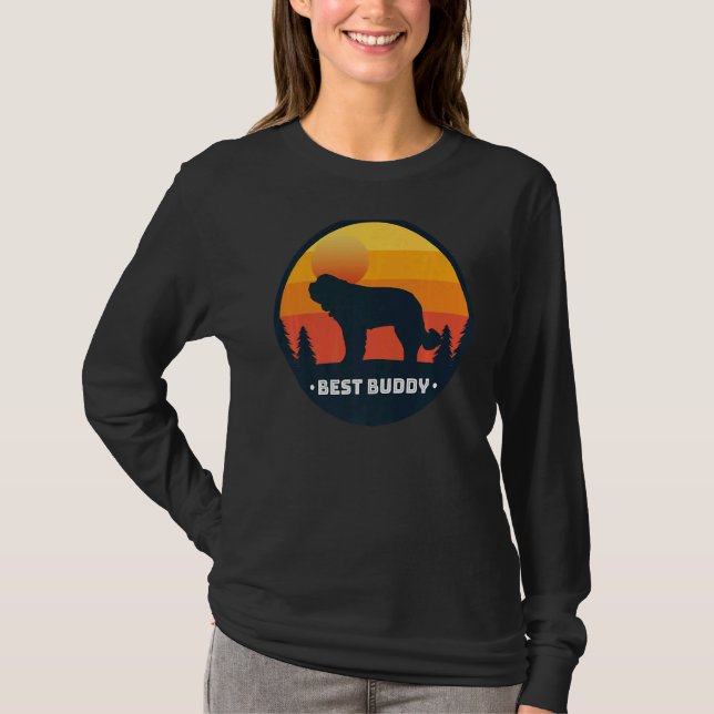 Bernhardiner Hund Retro 16 T Shirt (Framsida)
