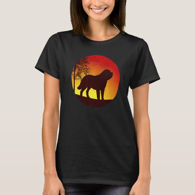Bernhardiner Hund Retro 25 T Shirt (Framsida)