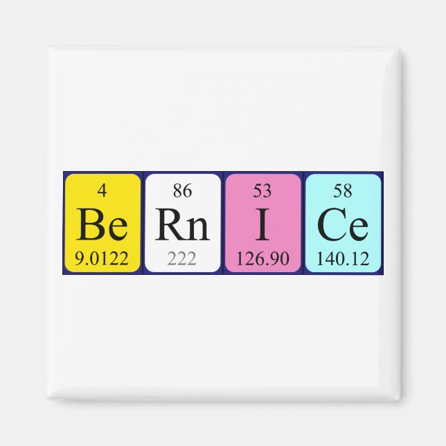 Bernice periodiska magnet bord namn (Framsidan)