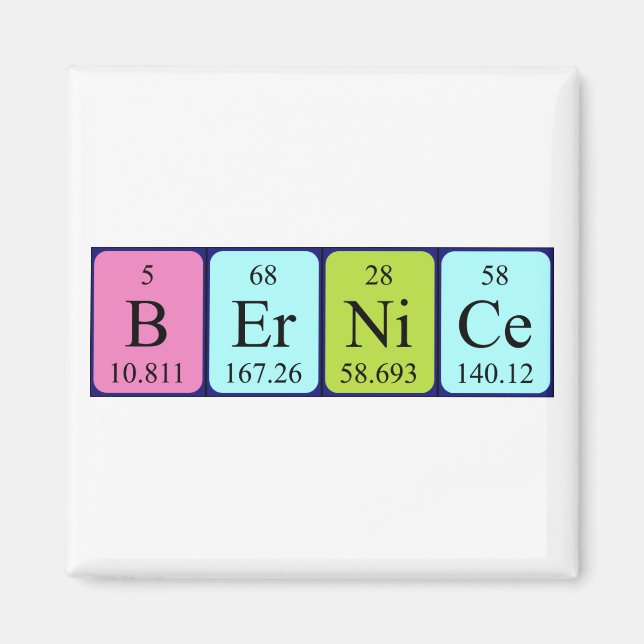 Bernice periodiska magnet bord namn (Framsidan)