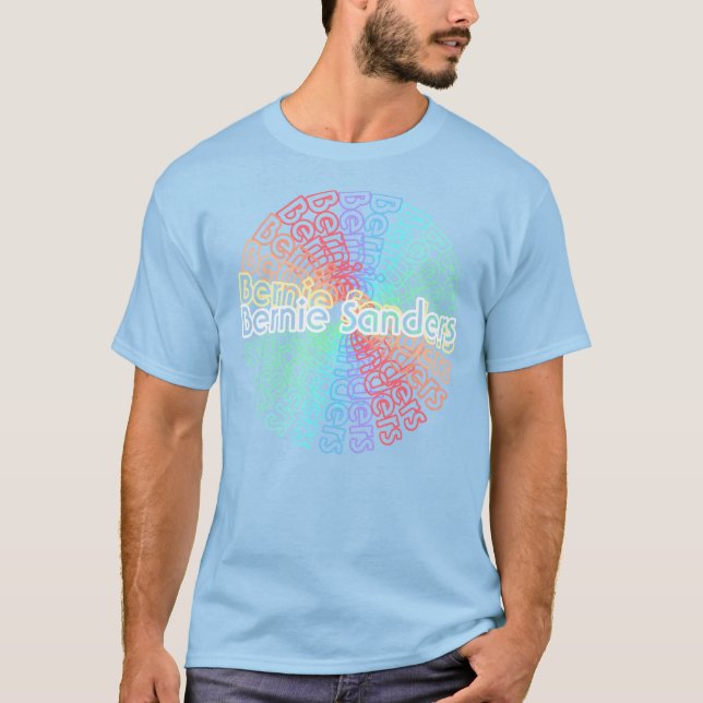 Bernie 2016 Retro Tie-Färg T-tröja v.1 Tee (Framsida)