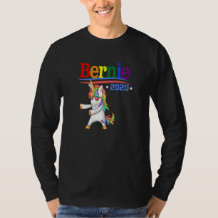 Bernie 2020 Sanders Rainbow Lgbtq Unicorn Flossing T Shirt