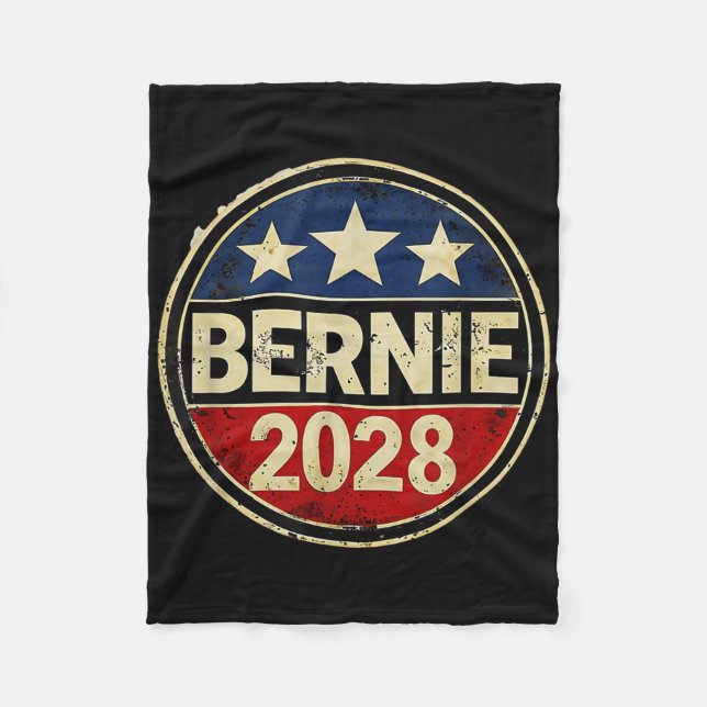 Bernie 2028 Sanders var motståndet mot Höger demok Fleecefilt (Framsidan)