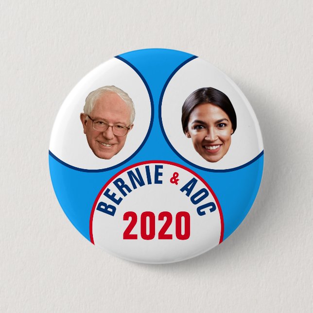 Bernie & AOC 2020 Knapp (Framsida)