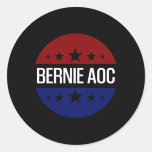 Bernie Aoc 2028 Bernie Sanders Alexandria Cortez P Runt Klistermärke