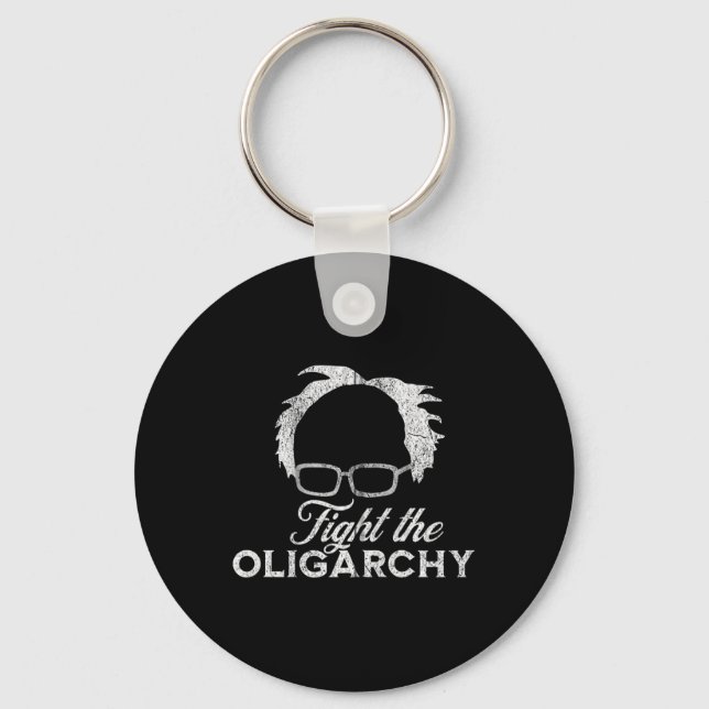 Bernie Aoc 2028 Fight Oligarchy Bernie Sanders Pre Nyckelring (Framsida)