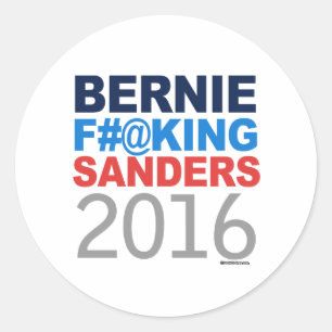 Bernie Effing slipmaskiner 2016 Runt Klistermärke