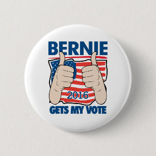 Bernie får min röstar den Bernie Knapp