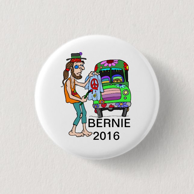 Bernie för fredHippiekampanjen knäppas Knapp (Framsida)