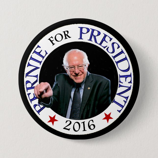 Bernie för presidenten 2016 knapp (Framsida)