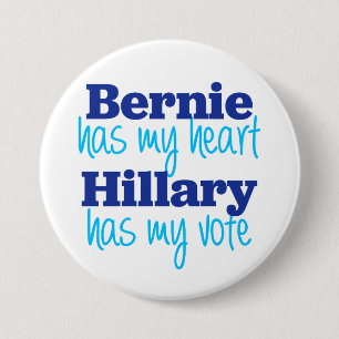 Bernie har min hjärta, Hillary har mitt att röst Knapp